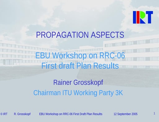 Propagation Aspects