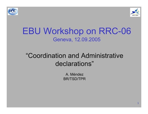 Pre-coordinated requirements/adminstrative declaration