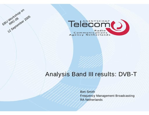 Analysis of Band III results: DVB-T