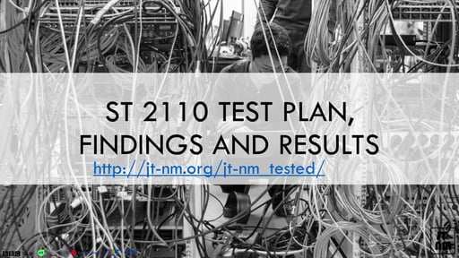 JT-NM Tested ST 2110 test plan – findings and results