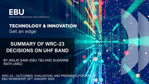 Summary of WRC-23 decisions on UHF band