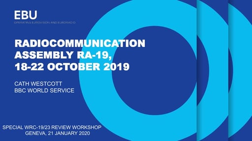 Summary of decisions at the Radiocommunication Assembly RA-19, 18-22 October 2019