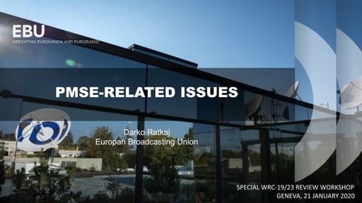 WRC-23: PMSE-related issues