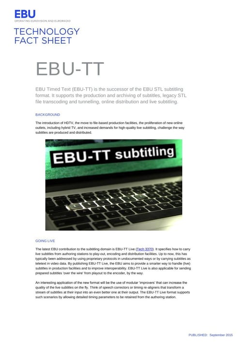 EBU-TT (Timed Text)