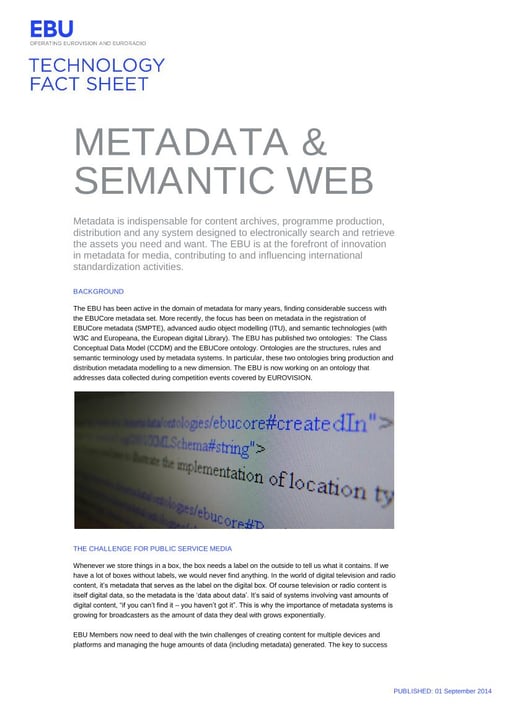 Metadata & Semantic Web