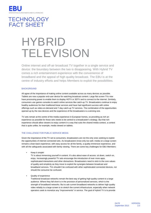Hybrid Television