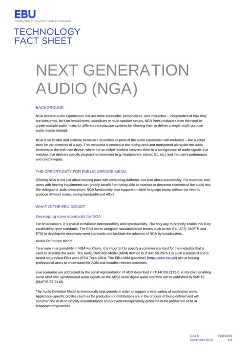 Next Generation Audio