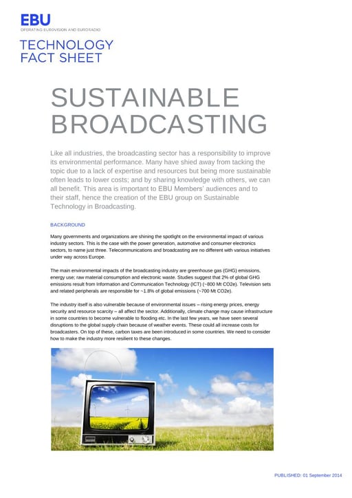 Sustainable Broadcasting