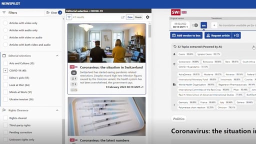 'A European Perspective' online news exchange