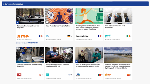 Providing a European perspective… public service media allied to offer an innovative news sharing model across the continent