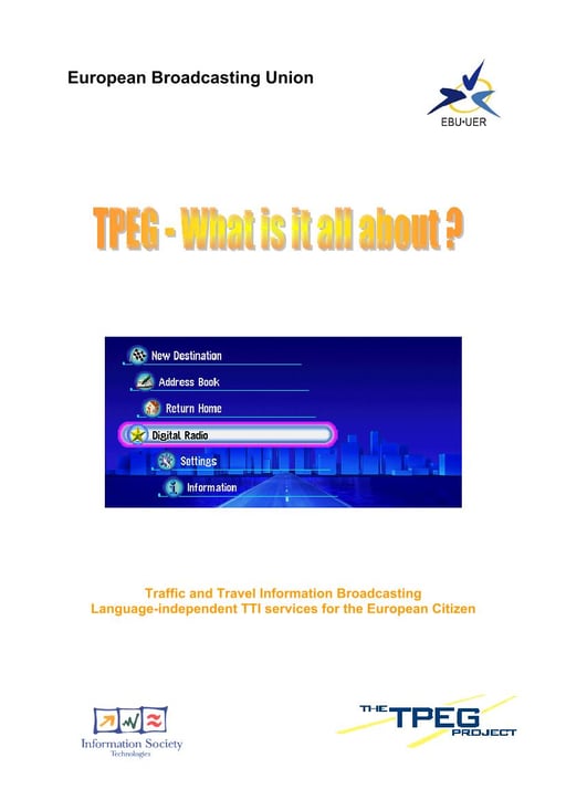TPEG - What is it all about?