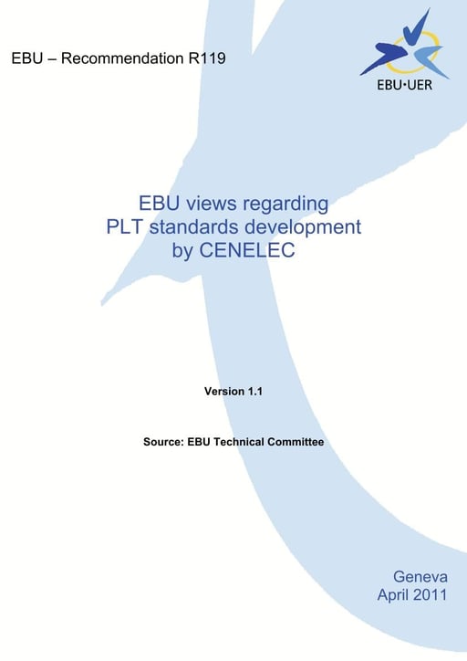 EBU views regarding PLT standards development by CENELEC