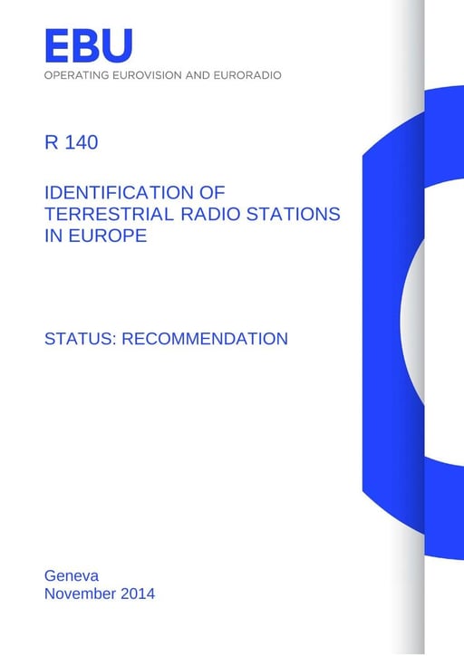 Identification of terrestrial radio stations in Europe