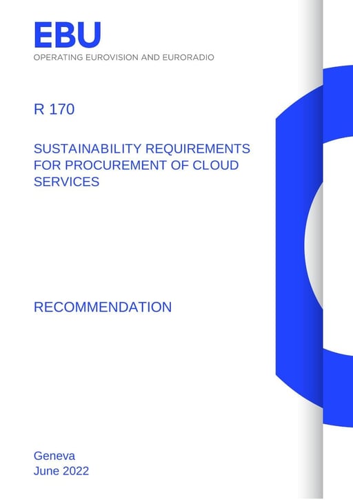 Sustainability Requirements for Procurement of Cloud Services