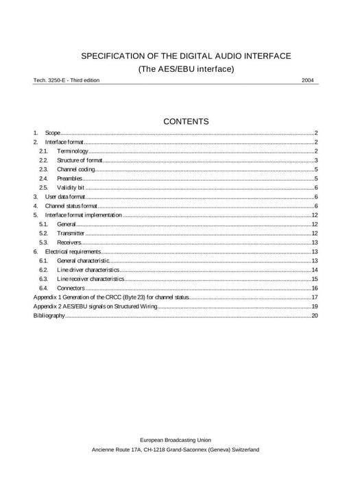 Specification of the Digital Audio Interface (the 