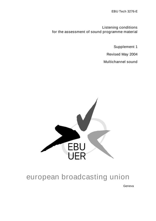 Listening Conditions for the assessment of multichannel sound programme material