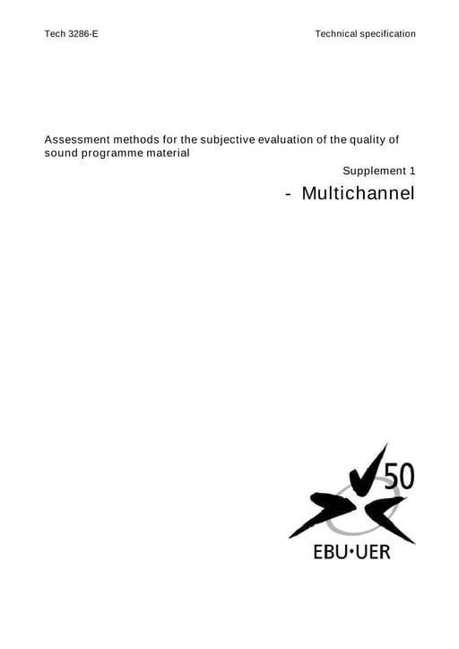 Assessment Methods for the Quality of Sound Material - Multichannel