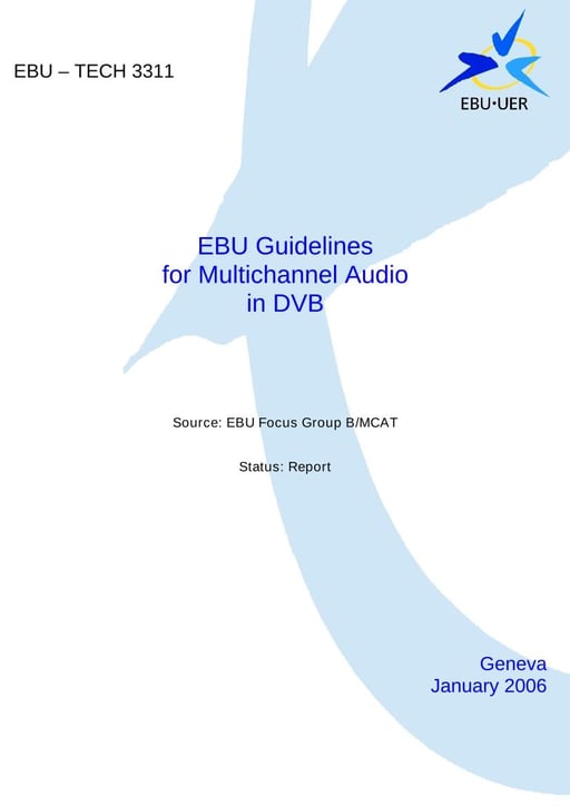 EBU Guidelines for Multichannel Audio in DVB