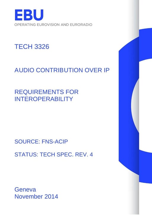 Audio Contribution over IP - Requirements for Interoperability