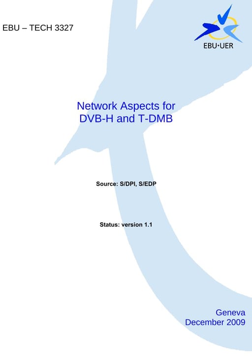 Network Aspects of DVB-H and T-DMB