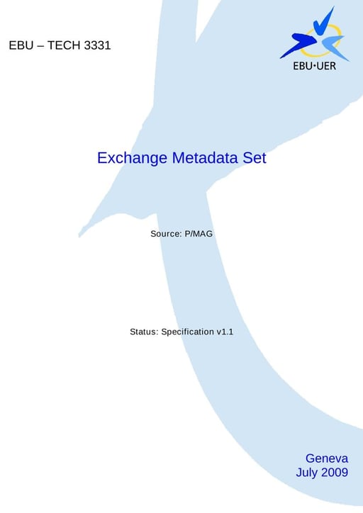 Exchange Metadata Set v1.1