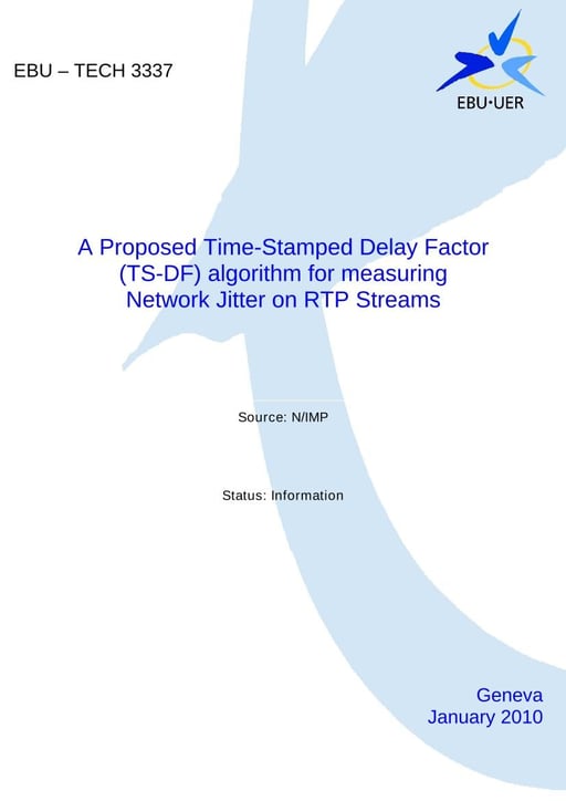 TS-DF algorithm to measure Network Jitter on RTP Streams
