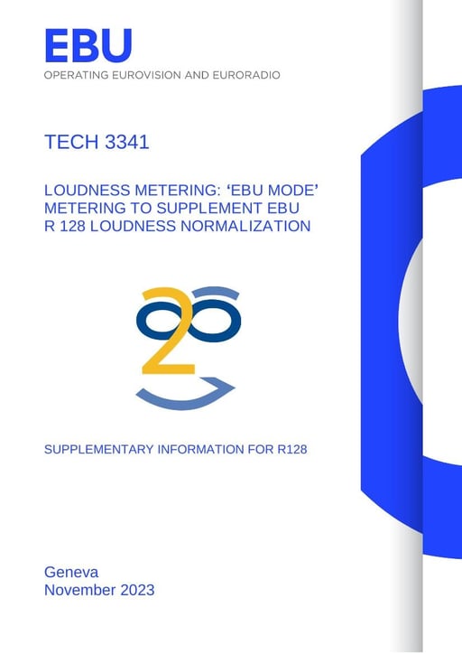 'EBU Mode' metering to supplement EBU R 128 loudness normalisation