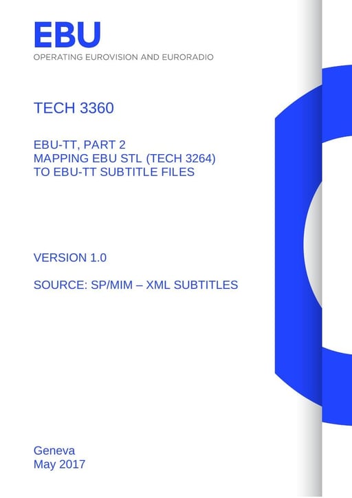 Mapping EBU STL to EBU-TT Subtitle Files