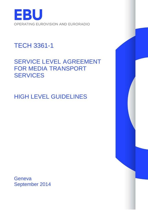 SLA for Media Transport Services