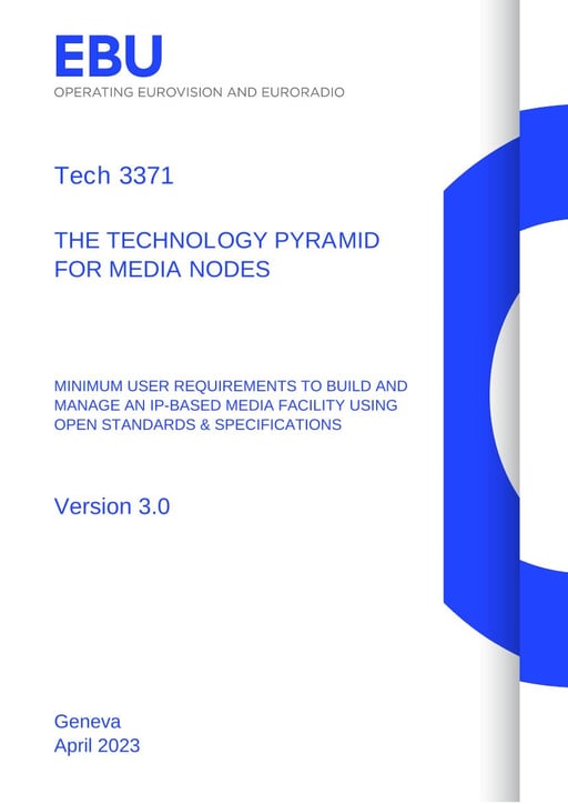 Minimum User Requirements to Build and Manage an IP-Based Media Facility