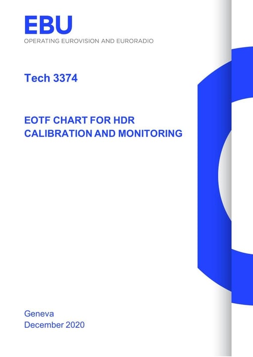 EOTF Chart for Calibration and Monitoring