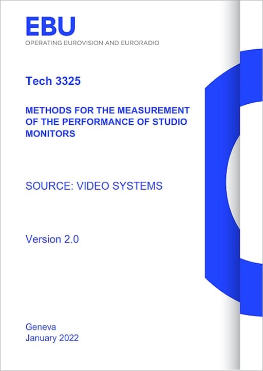 Methods for the Measurement of the performance of Studio Monitors