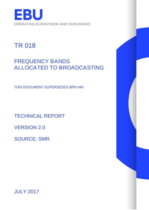 Frequency Bands Allocated To Broadcasting
