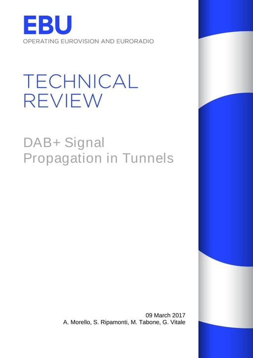 DAB+ Signal Propagation in Tunnels