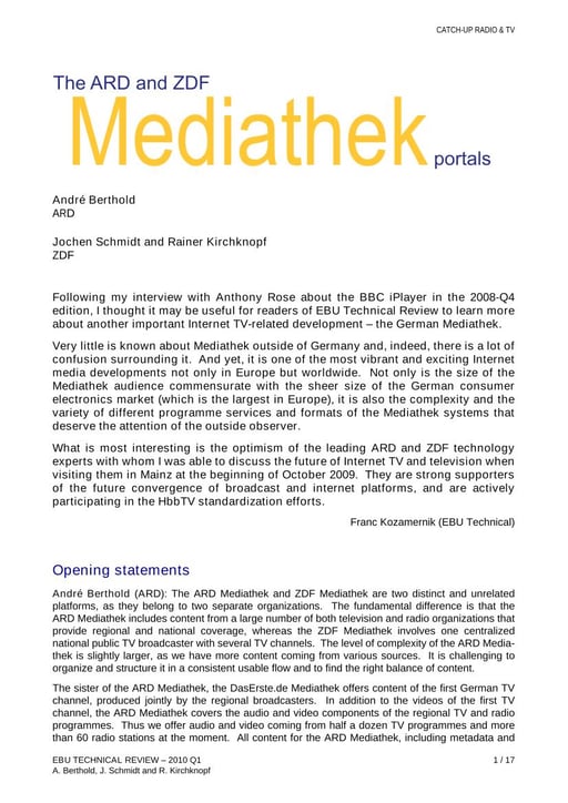Mediathek Portals