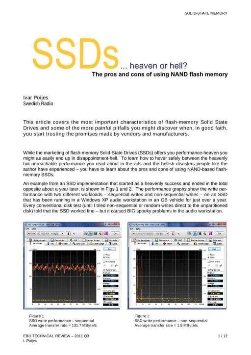 SSD's... heaven or hell