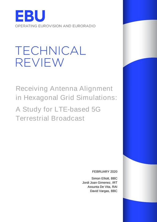 Receiving Antenna Alignment in Hexagonal Grid Simulations: A Study for LTE-based 5G Terrestrial Broadcast