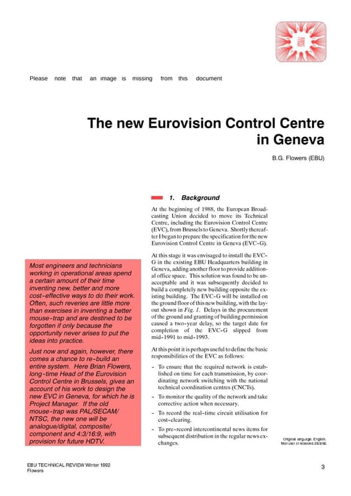 The new Eurovision Control Centre in Geneva