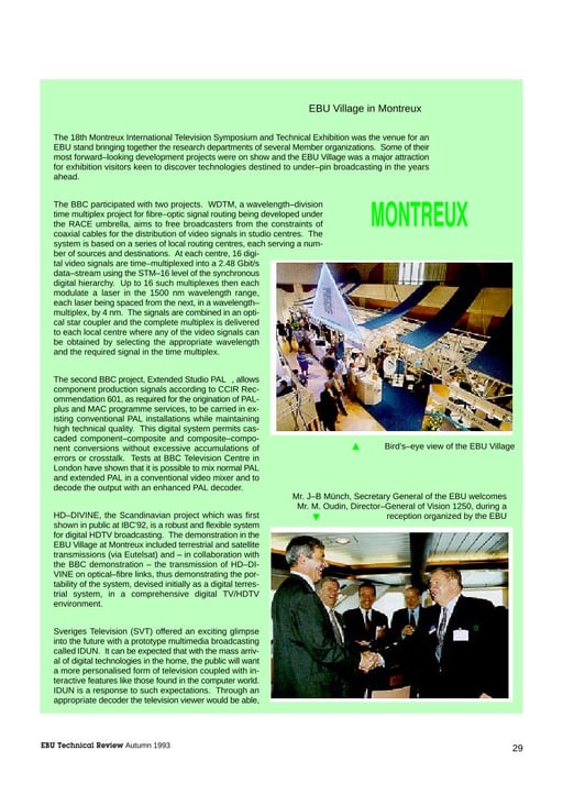 Report on Montreux ITS
