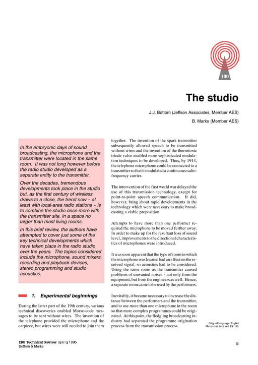 The studio