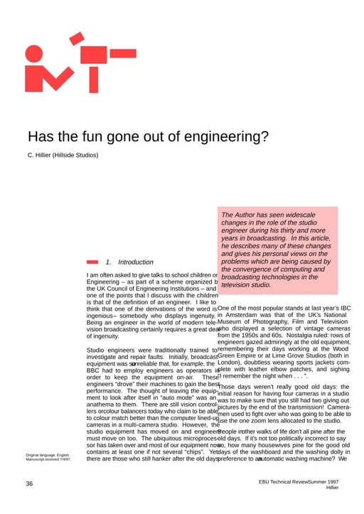 Has the fun gone out of engineering?