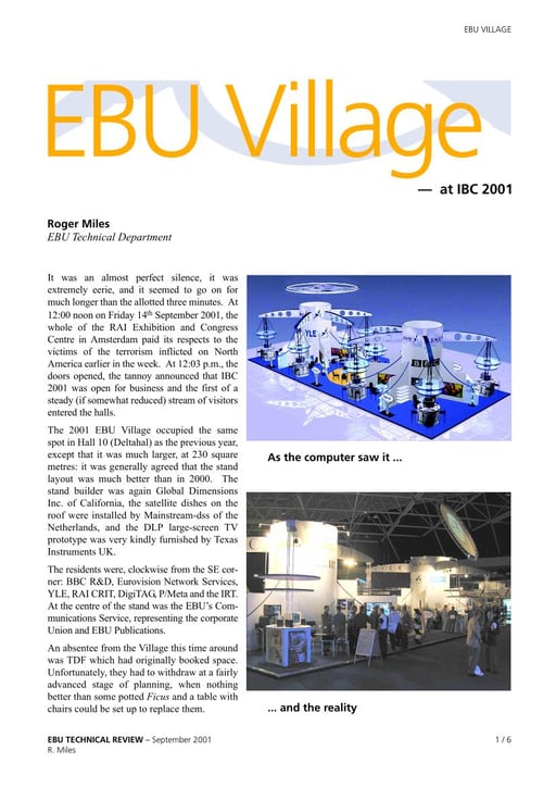 Report on IBC 2001
