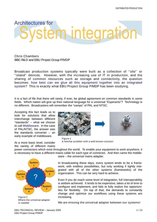 Architectures for system integration