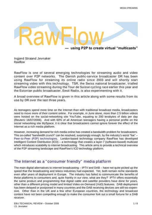 RawFlow — using P2P to create virtual 