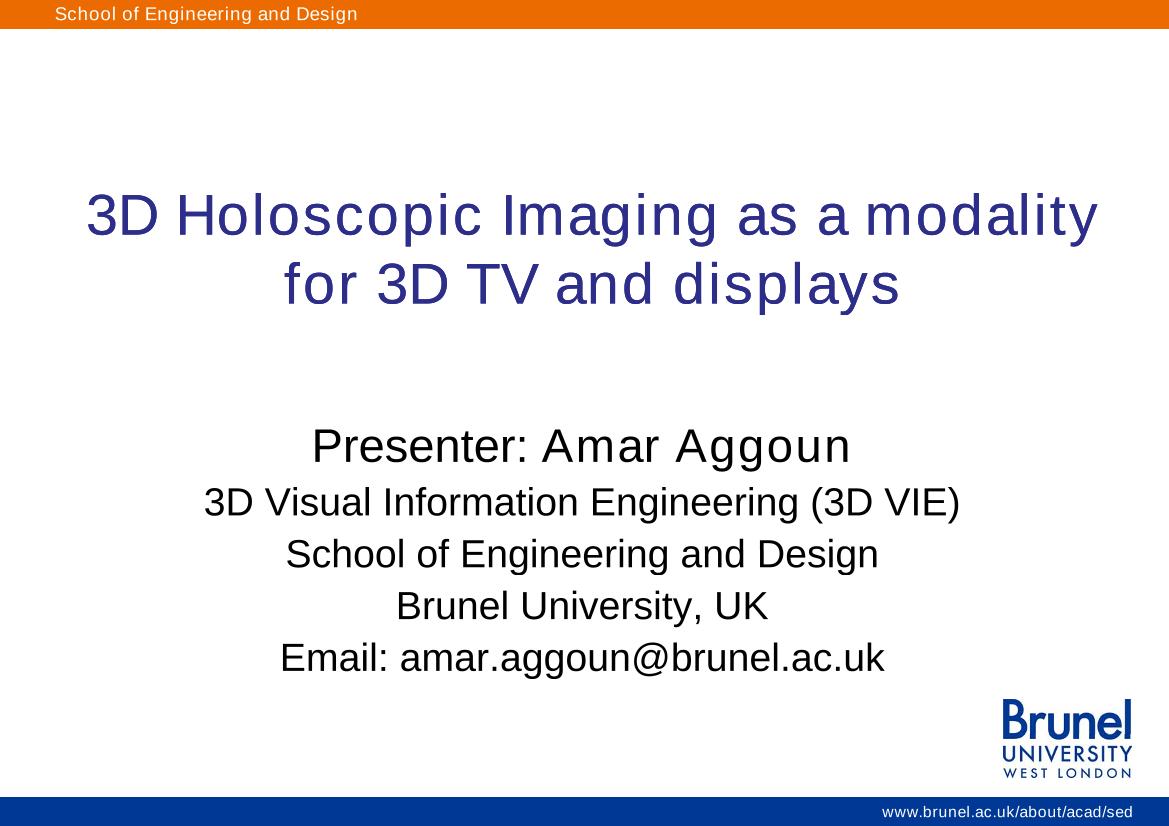 3D TV based on Multi-view capturing