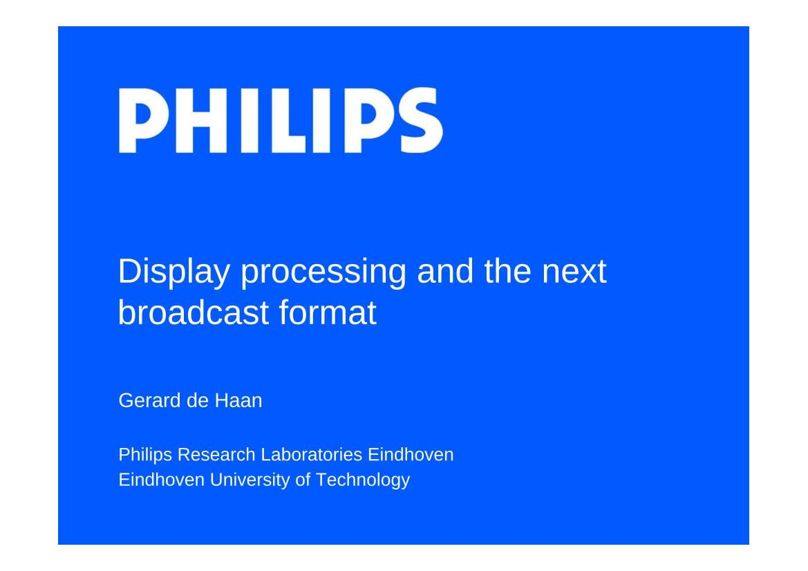 Video display signal processing