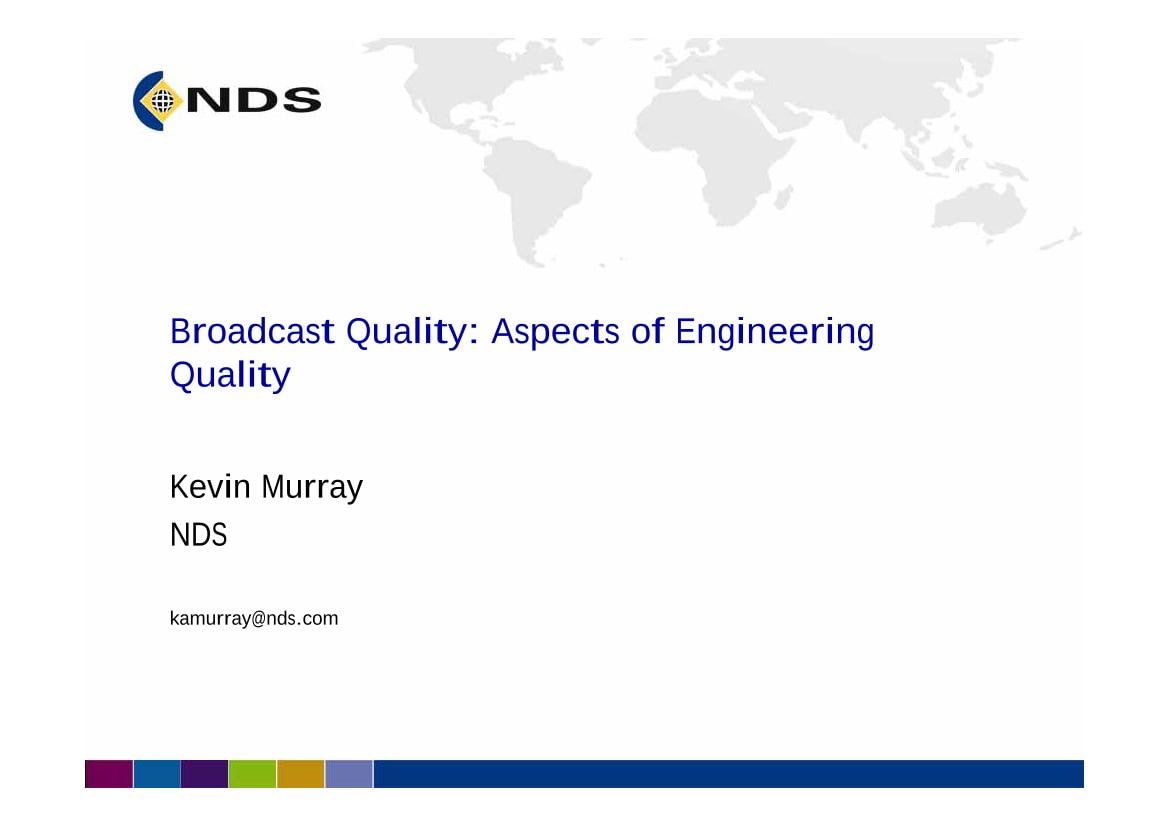 How to engineer quality? What is done today?