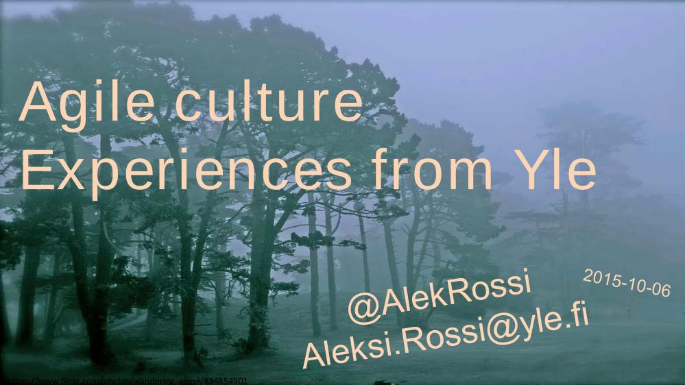 Experiences with YLE - Aleksi Rossi (YLE)