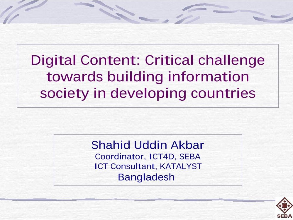 Digital Content: A Critical Challenge