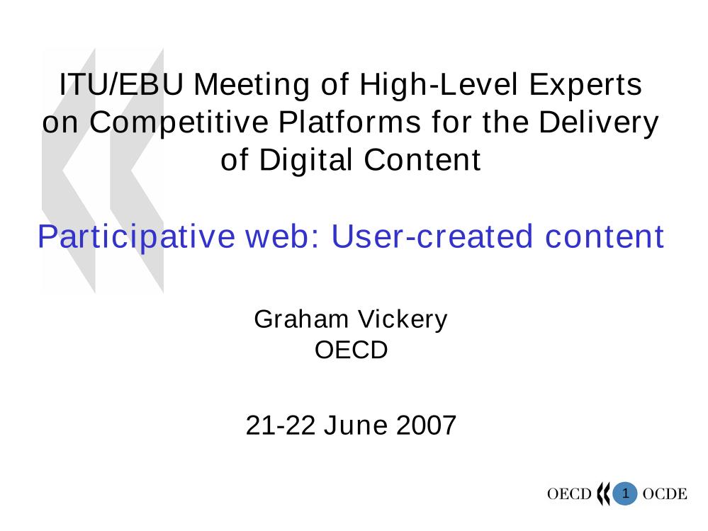 Participation Web: User Generated Content
